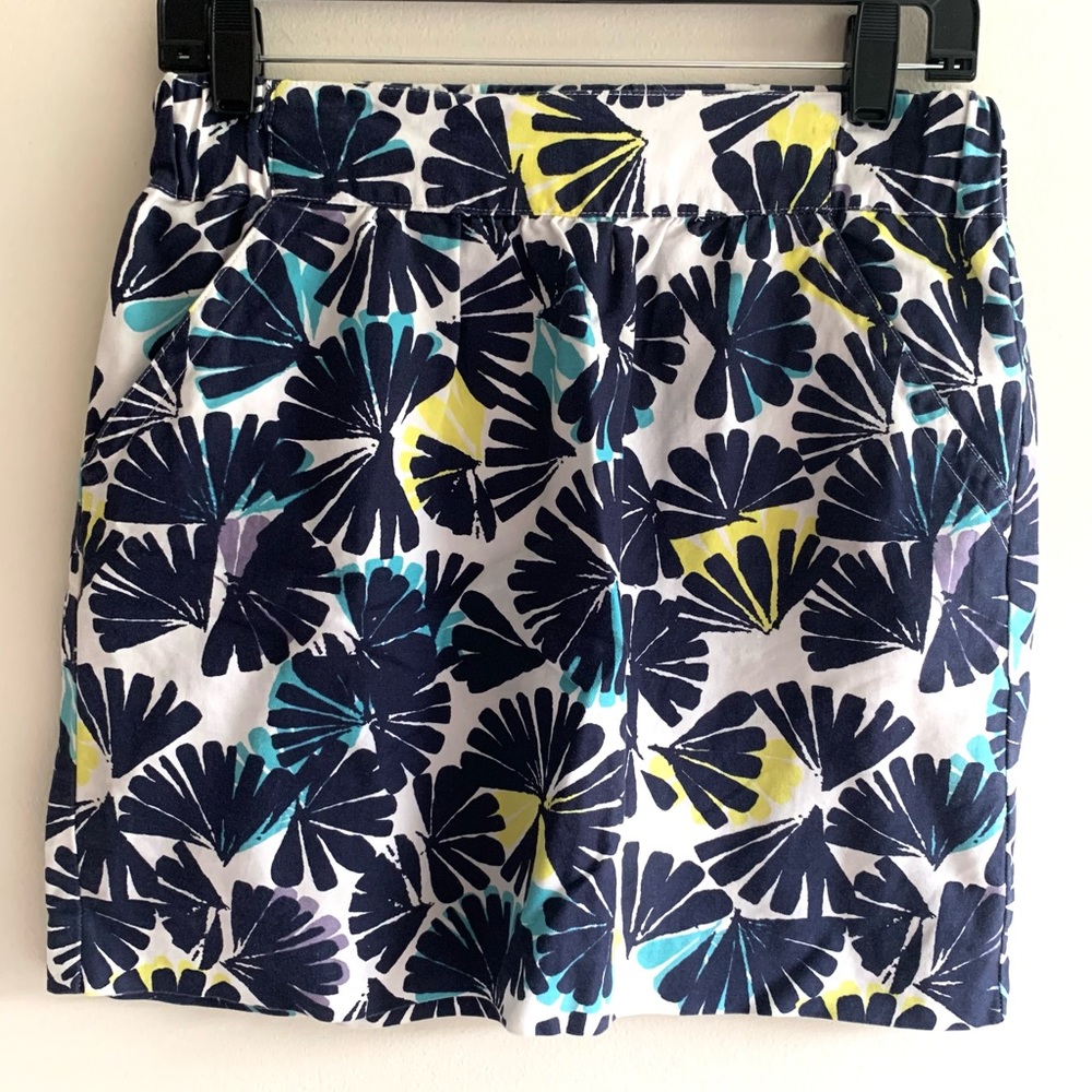 Banana Republic Factory Linen Cotton Skirt Banana Leaf Print Size 4
